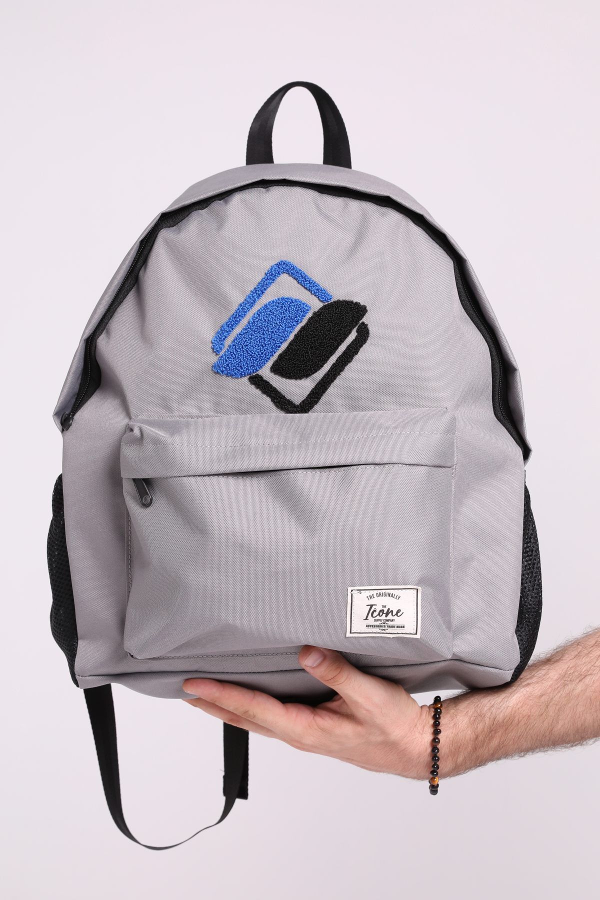 ICONE BAG Icone Önü Nakışlı, Laptop Bölmeli Unisex Sırt Çantası, Okul Çantası, Back to School