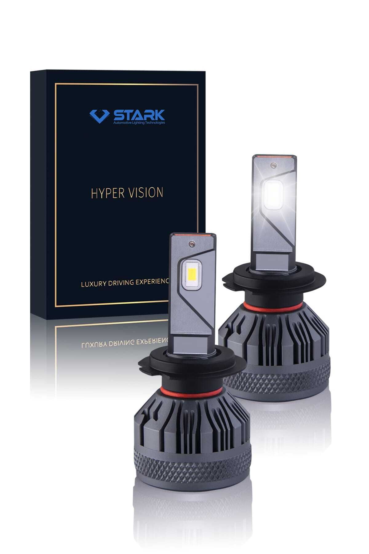 STARK 2024 Yeni Hyper Vision H7 Csp Led Xenon Far Ampulü Beyaz Işık Şimşek Etkili Çizgisel Odaklama