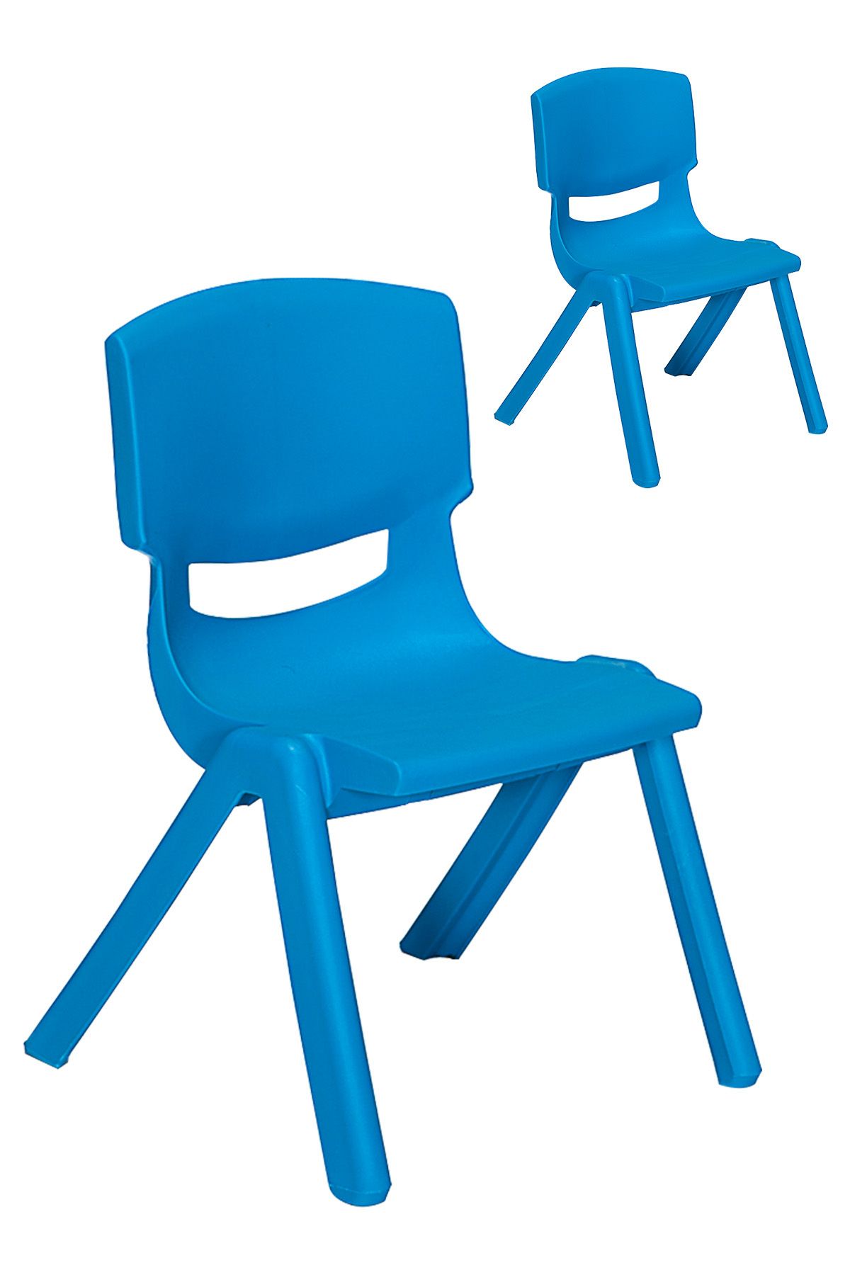 SANDALİE Junior 2 Adet Ergonomik Konforlu Anaokulu Kreş Çocuk Sandalyesi - Mavi