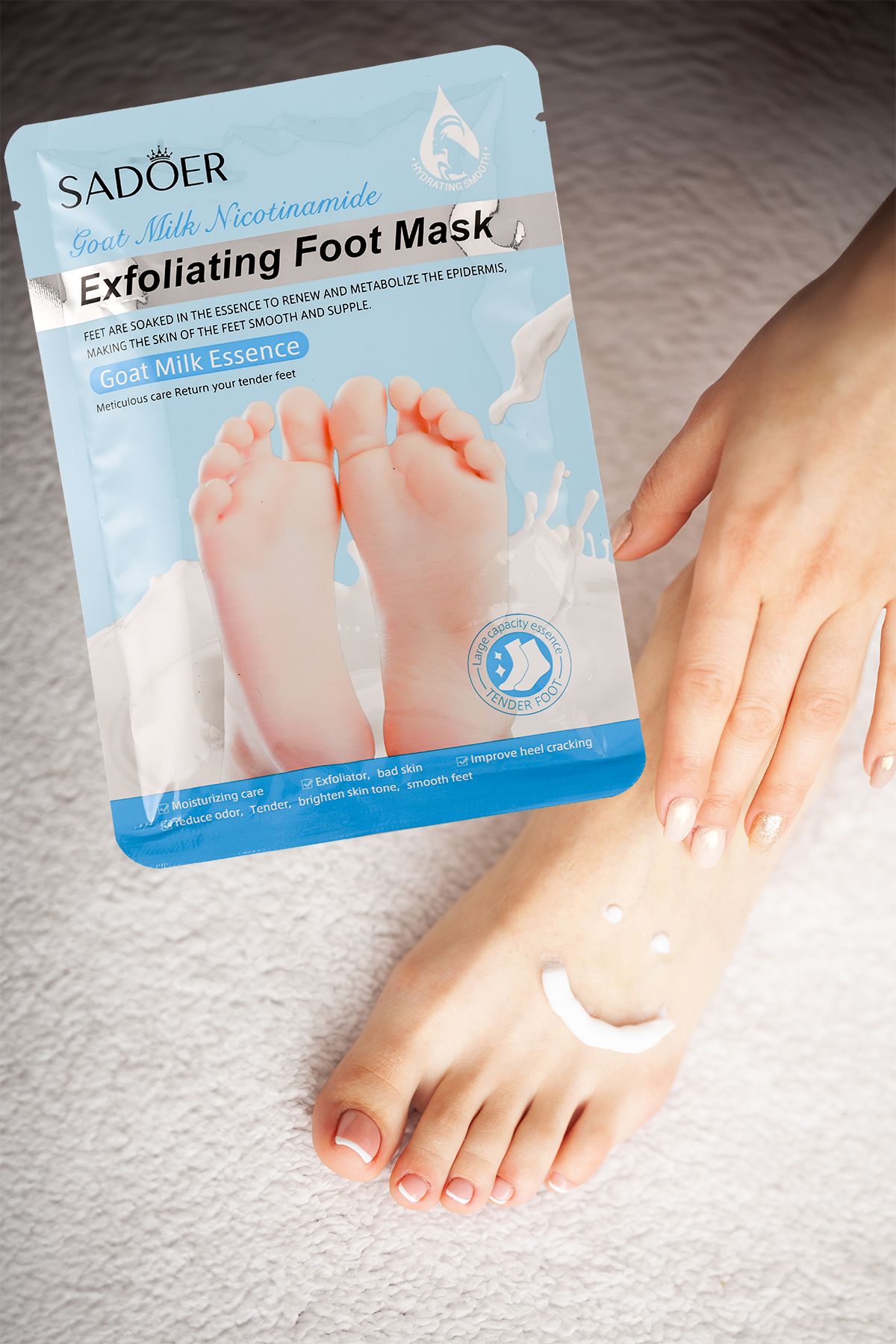 Genel Markalar Keçi Sütlü Ayak Çoraplı Peeling Soyulabilir Ayak Maskesi Exfoliating Foot Mask
