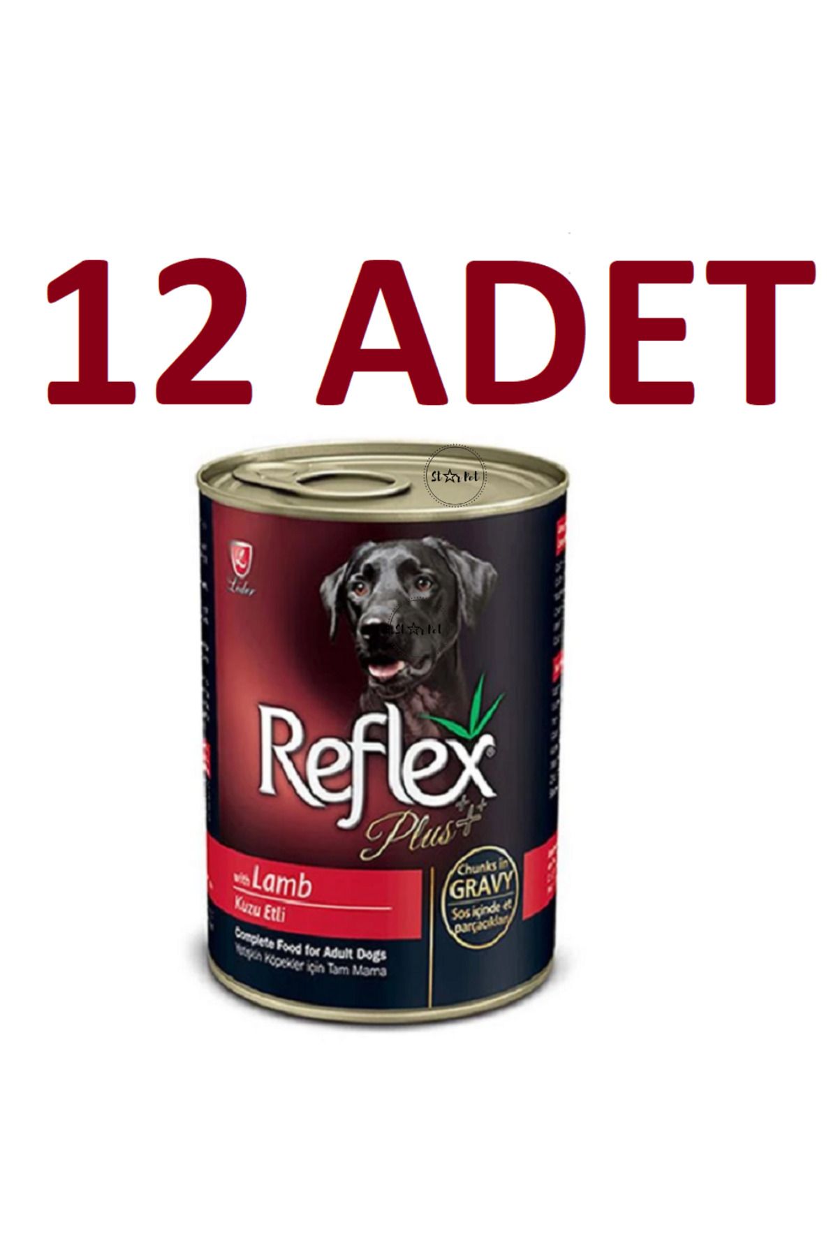 Reflex Plus Kuzu Etli Yetişkin Köpek Konservesi 400 gr X 12 Adet