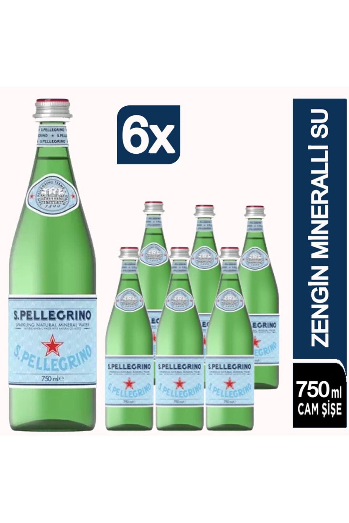 S.PELLEGRİNO San Pellegrino Doğal Mineralli Su Şişe 6x750 ml