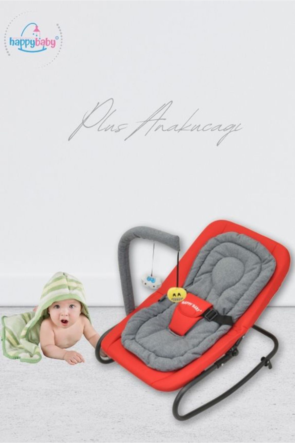 Happy Baby Plus Anakucağı - Kademeli - Sallanır - Sabitlenebilir - Oyuncaklı -bebek Ana Kucagi Puset