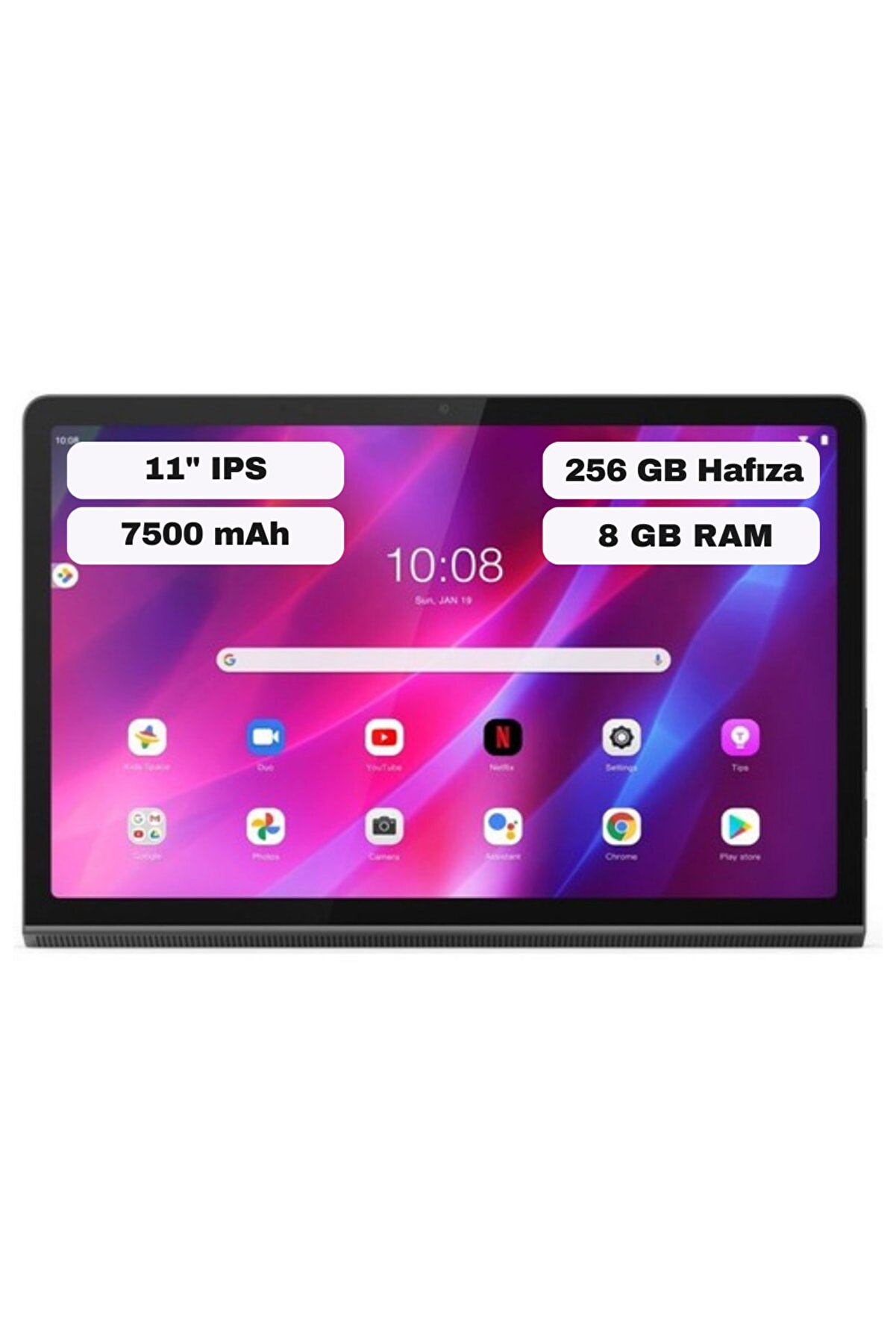 LENOVO Za8w0004tr Yoga Tab 11" 2.0 Ghz Mediatek Hellio G90t Işlemci 8gb Ram Tablet Gri