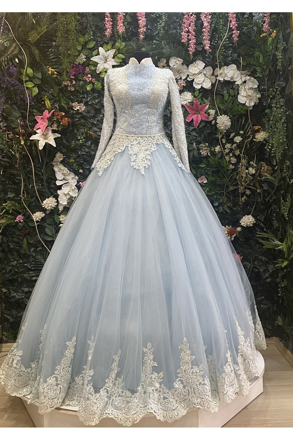 MİLLA Wedding Dress Bebe mavisi