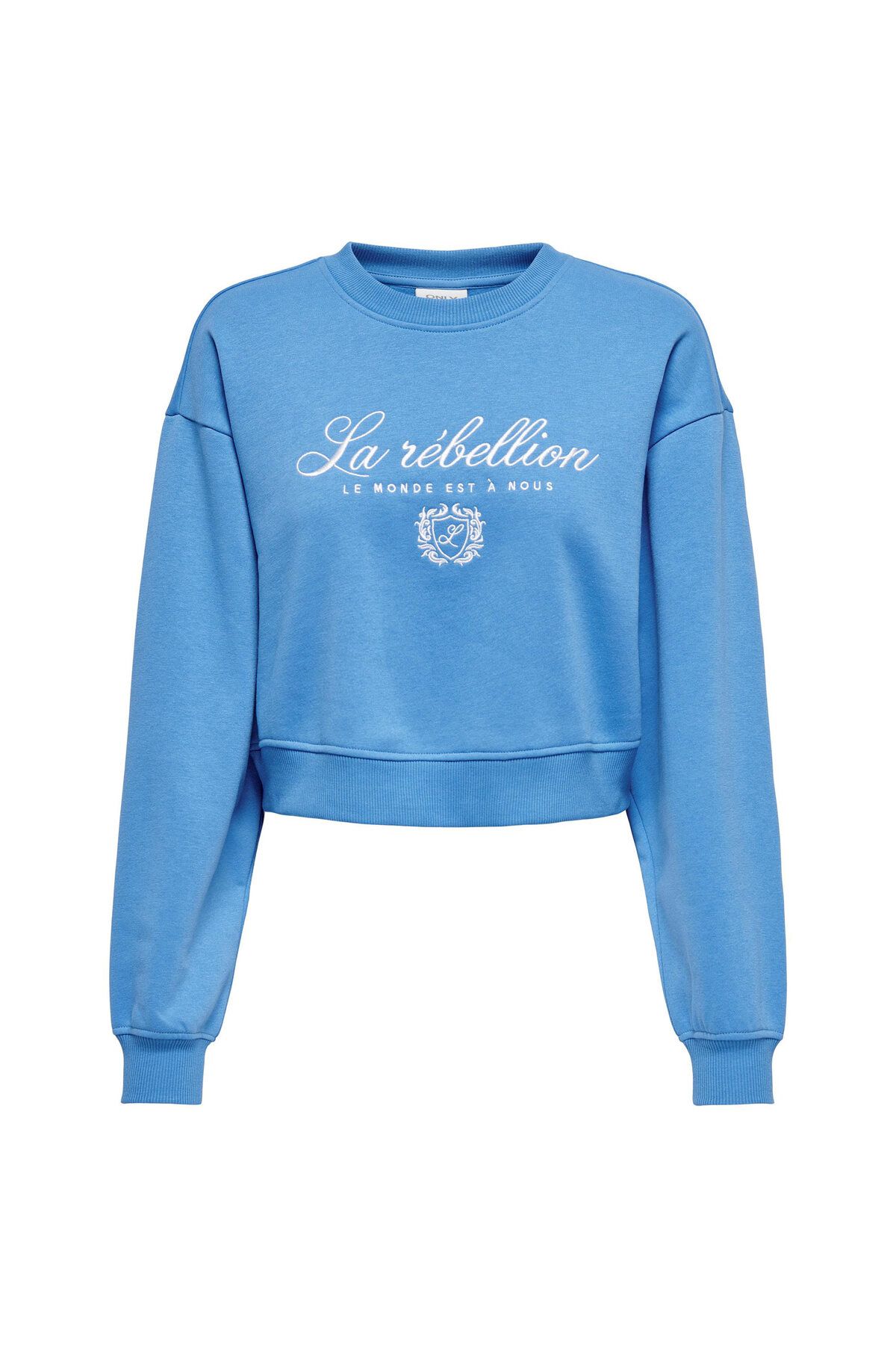 Only Lyrsa Kadın Mavi Sweatshirt (15304167-SSNC)