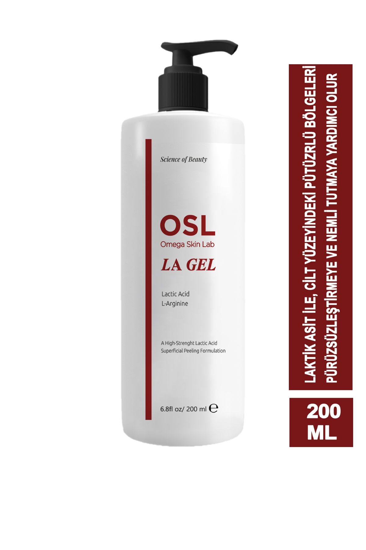 OSL Omega Skin Lab La Gel 200 ml (KERATOSİS PİLARİS, TAVUK DERİSİ GÖRÜNÜMÜ, HÜCRE YENİLENMESİ)