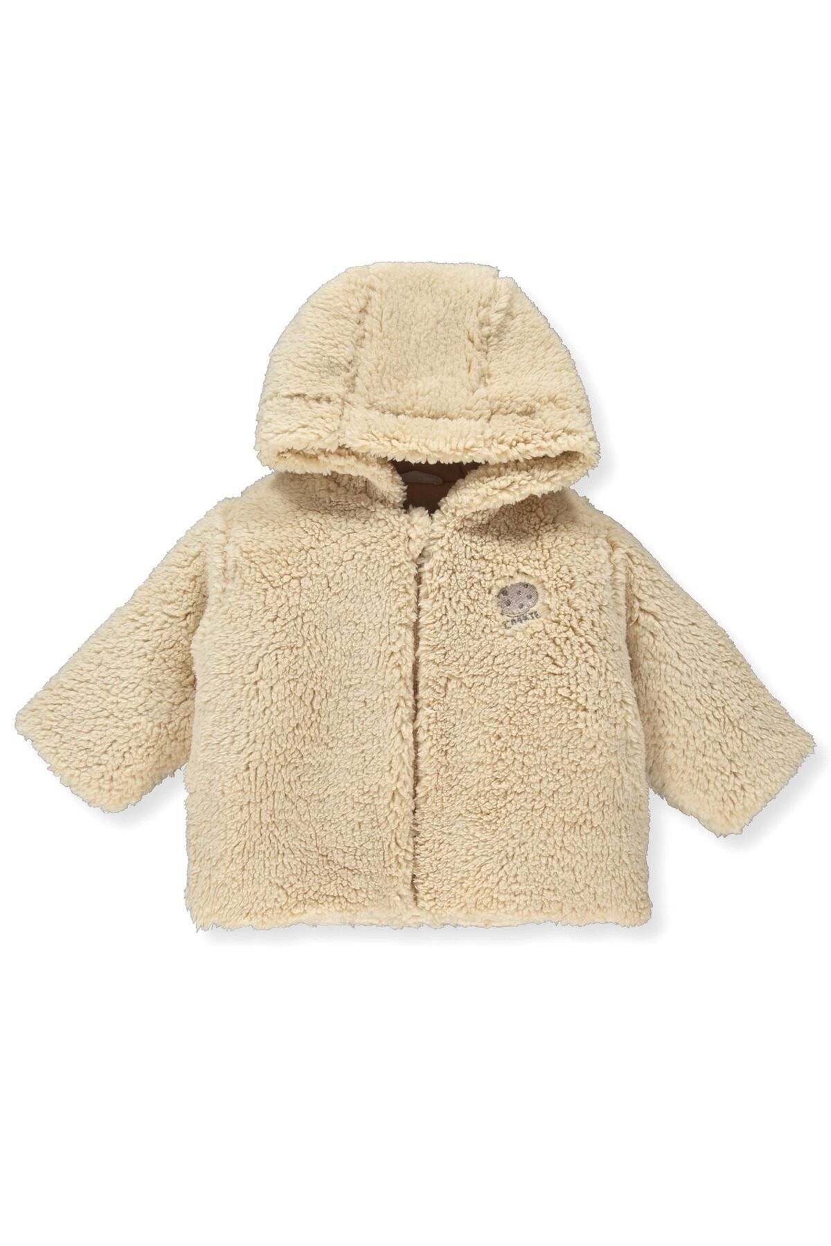 Bebetto Unisex Bebek Cookie Kuzu Elyaflı Mont Bej K 4186