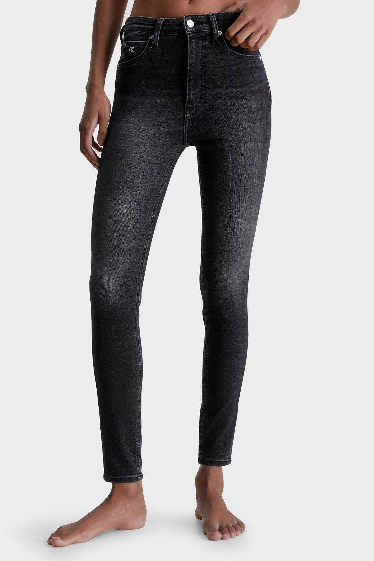 Calvin Klein Kadın Denim Kumaş Normal Bel Düz Model Lacivert Jeans J20J221254-1A4