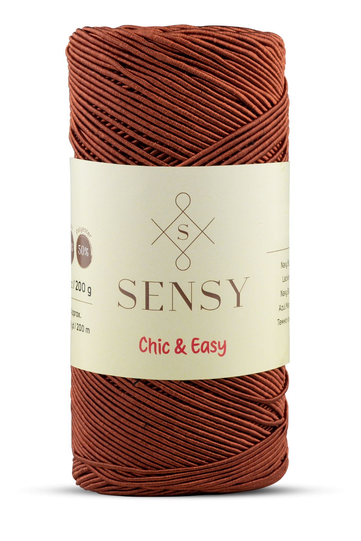 SENSY Premium Chic&Easy 200 gr Slim Supra İpi Mumlu İp Runner İpi Çanta İpi Cüzdan İpi Pase İp Bakır