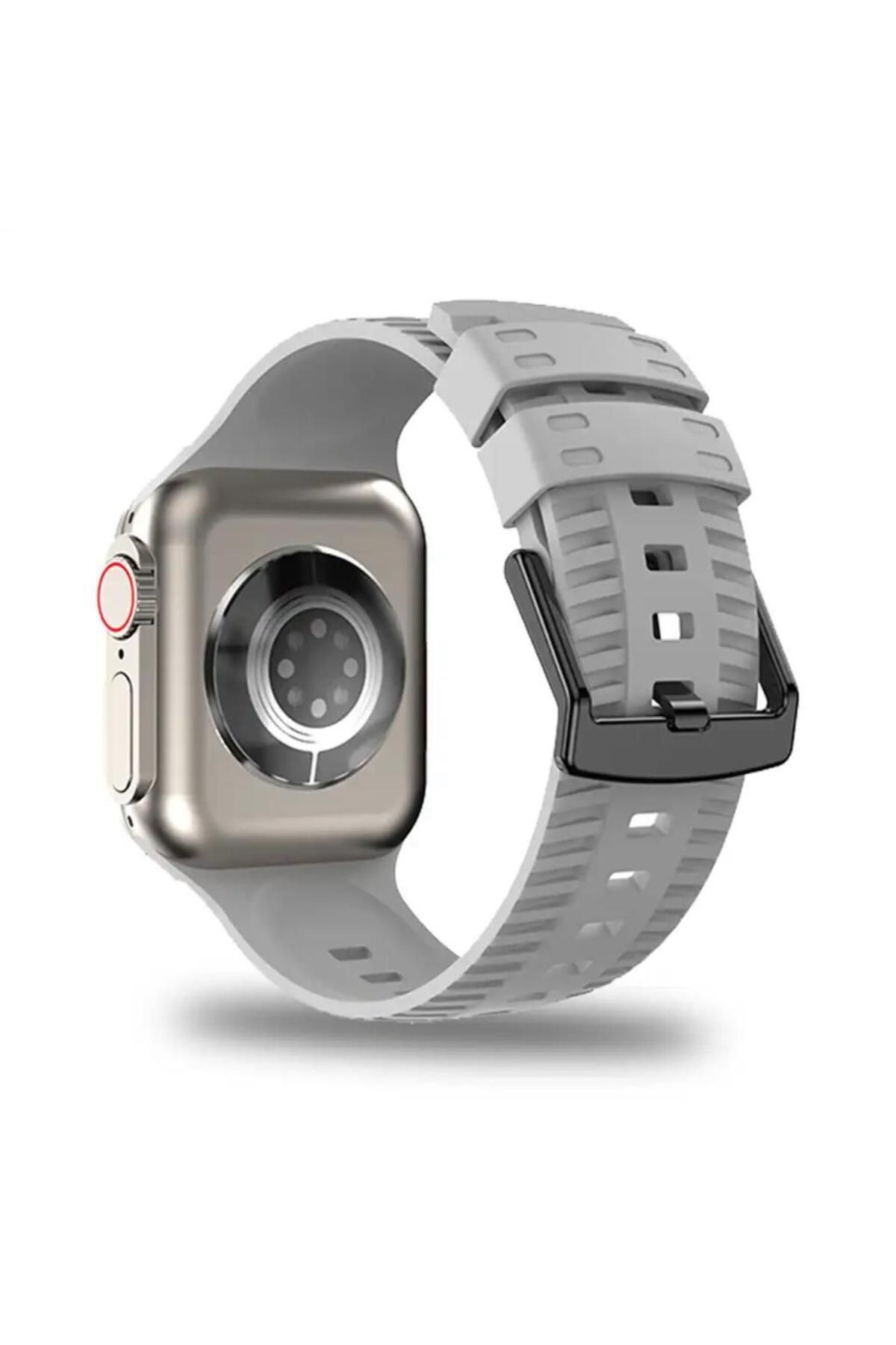 Mi7a Apple Watch Seri 8 7 6 5 4 3 2 Se Ultra 42MM / 44MM / 45MM / 49MM Uyumlu Spor Silikon Kordon