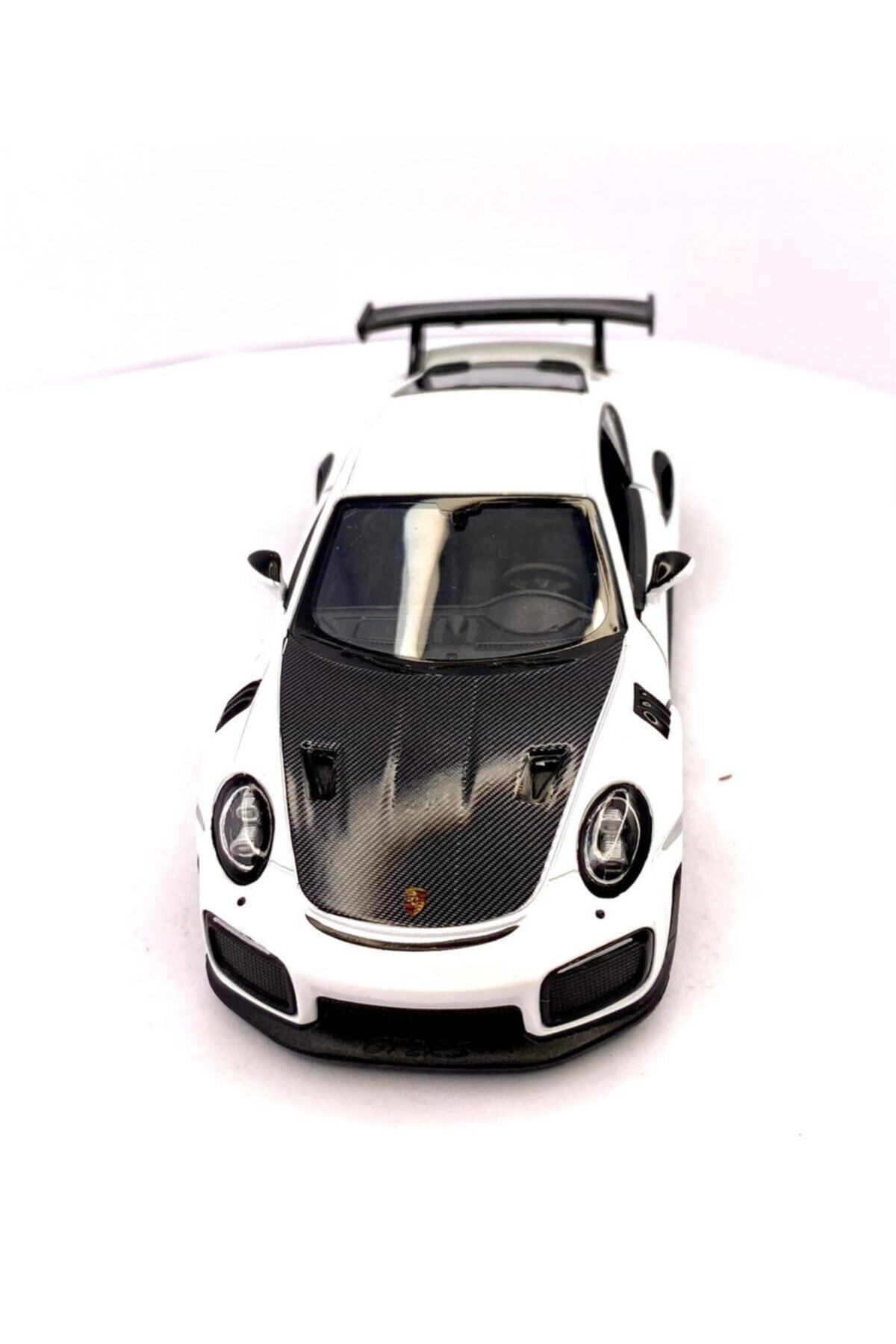 Kinsmart Çek Bırak Porsche 911 Gt2 Rs ( Beyaz ) Oyuncak Araba