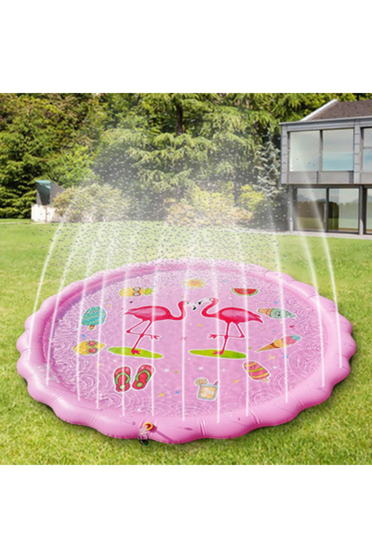 Schulzz Fıskıyeli Su Fışkırtan Oyun Matı Su Havuzu Su Kaydırağı 170 cm