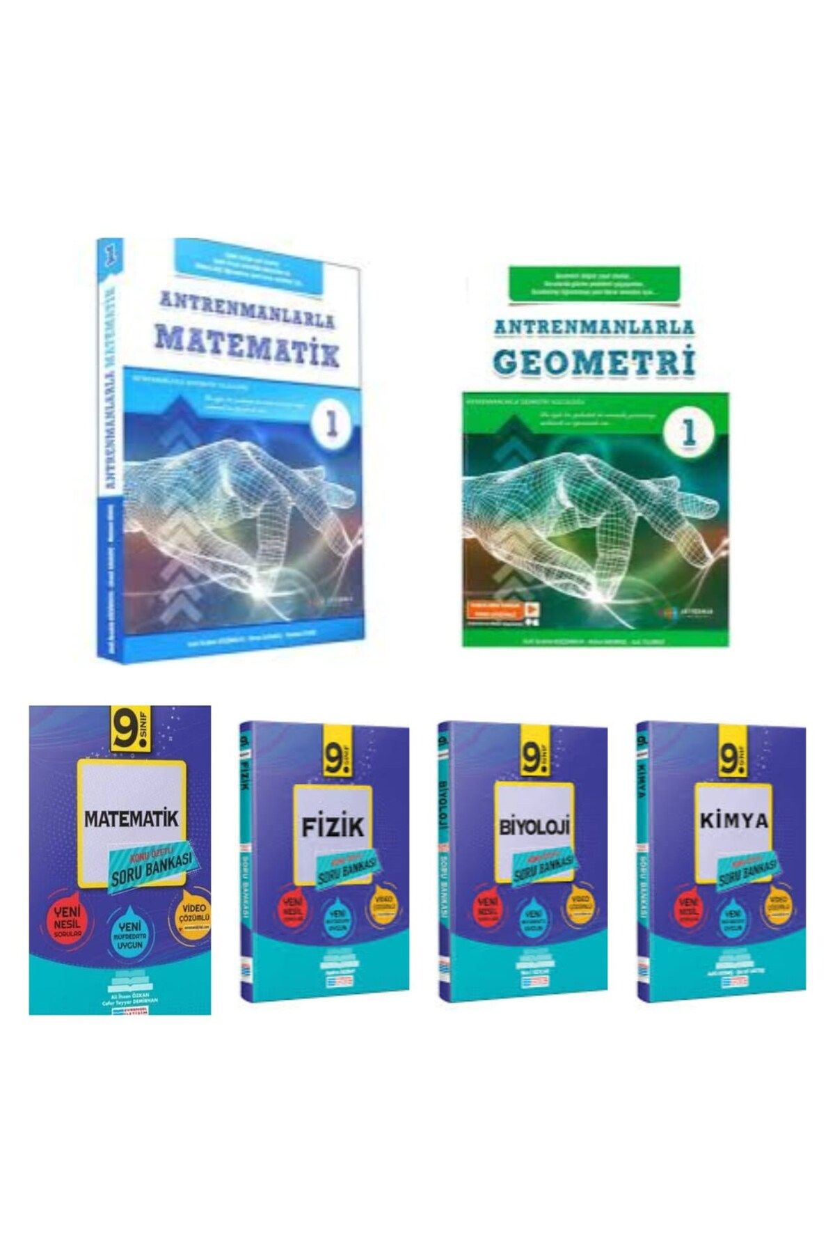 Evrensel İletişim Yayınları 9 Sınıf Matematik Fizik Kimya Biyoloji + antrenmanlarla matematik1+geomateri1