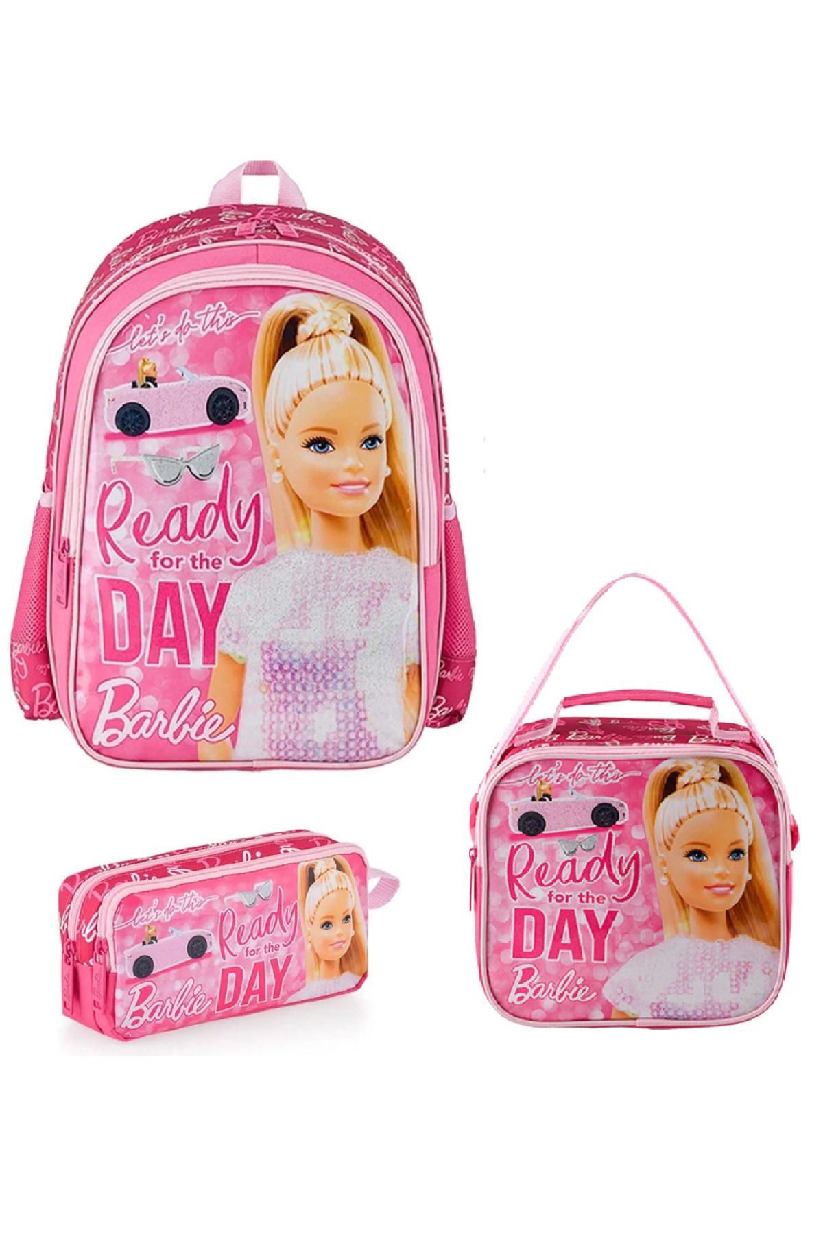 Barbie Okul Çantsı 3'lü Set