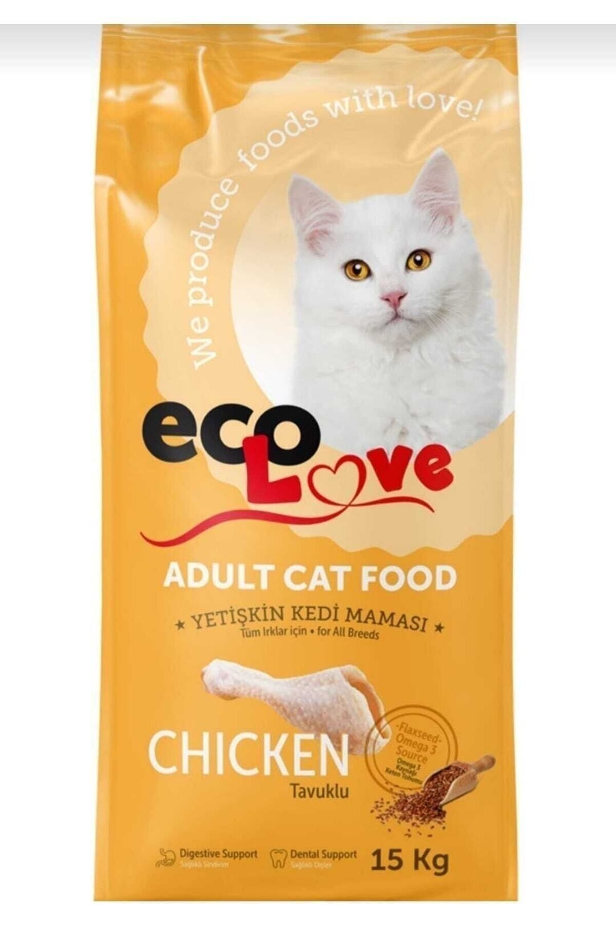 Econature Eco Love Yetişkin Tavuklu Kedi Maması 15 Kg