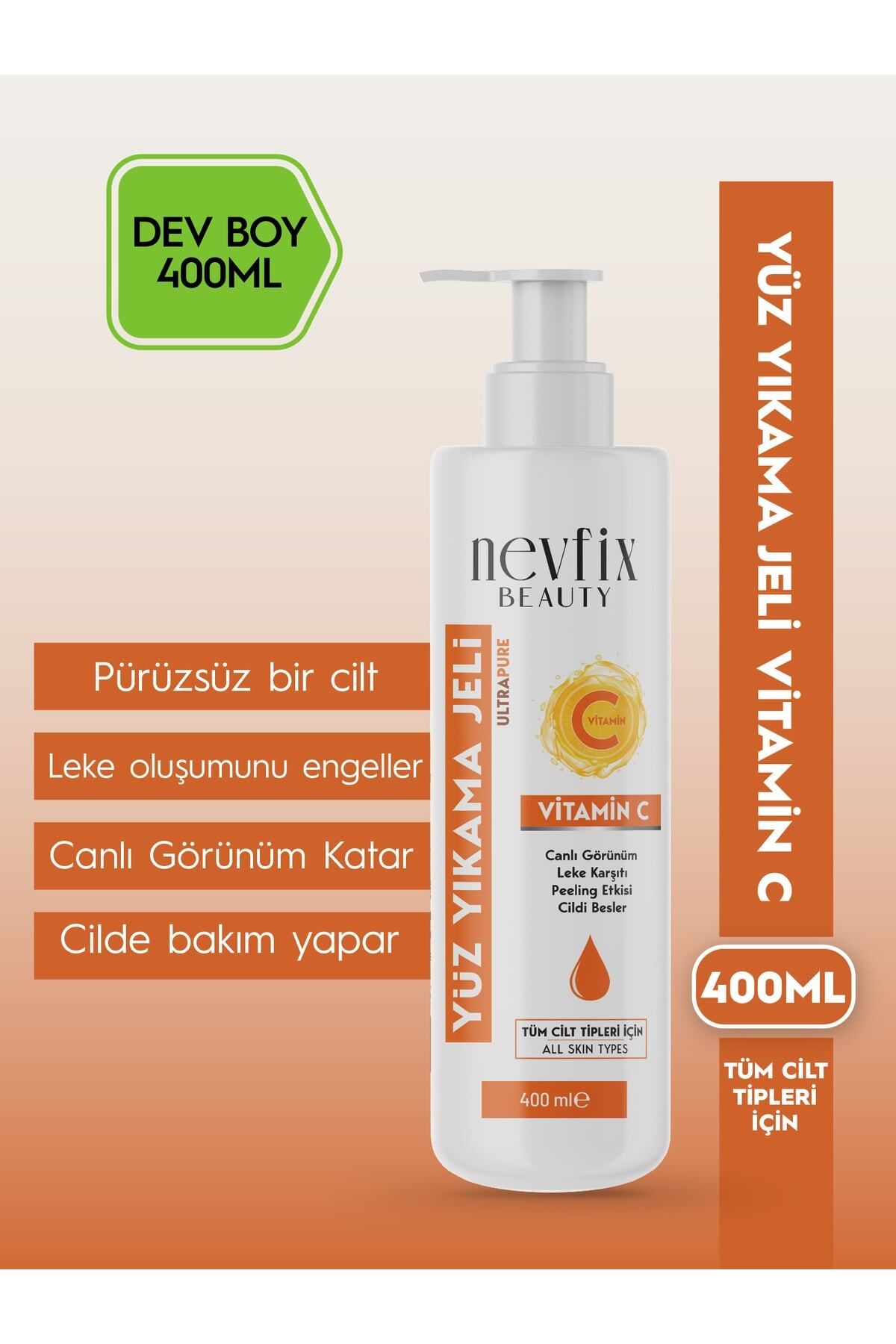 Nevfix Beauty C Vitaminli Yüz Yıkama Jeli 400 ml