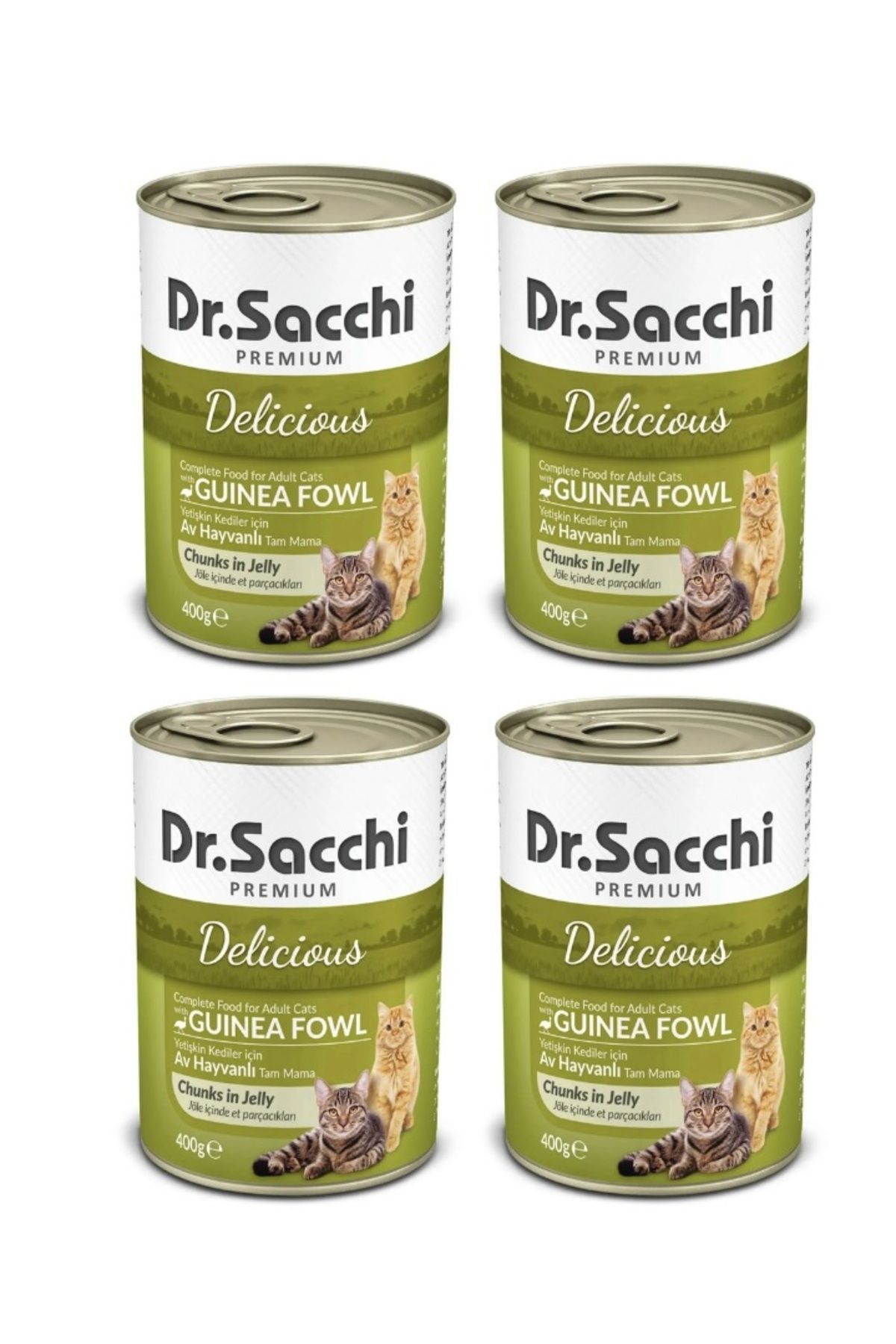 Dr. Sacchi Dr.Sacchi Av Hayvanlı Yetişkin Kedi Konservesi 400 Gr x 4 Adet