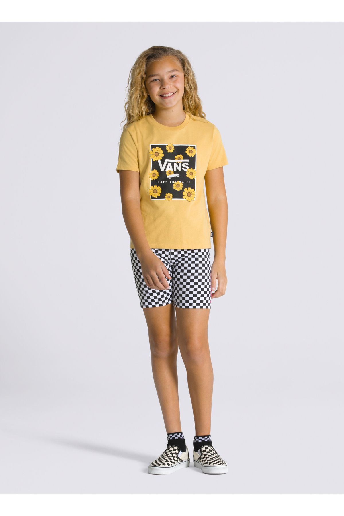 Vans Düz Sarı Kız Çocuk T-Shirt VN00078WOC21 SUNFLOWER ANIMAL BOX C