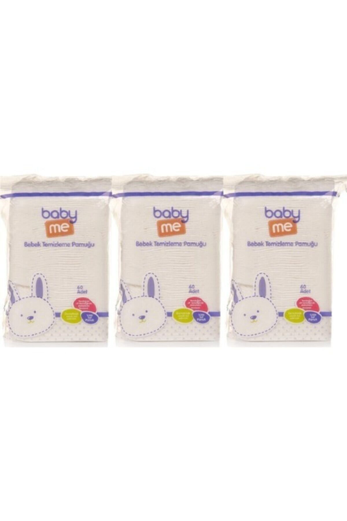 Baby Memory Prints Baby&me Bebek Temizleme Pamuğu 3'lü Paket 60 Adetli