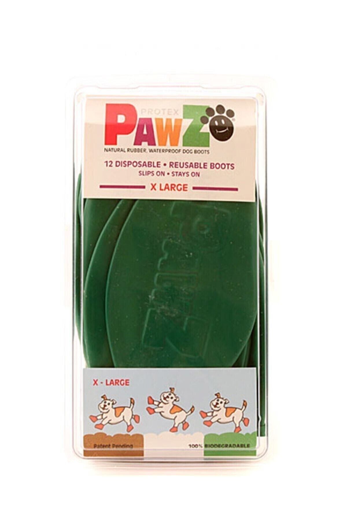 Pawz Köpek Galoşu Xlarge Yeşil 12 Li Paket