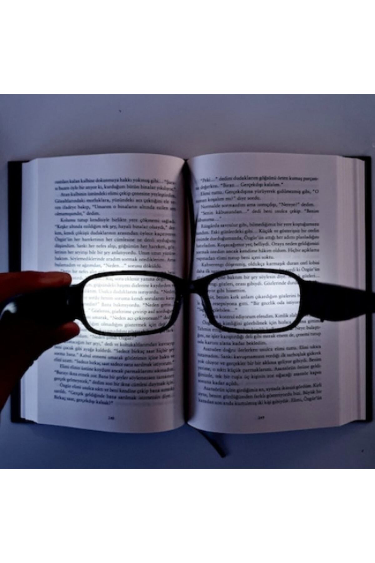 Onigonline Led Işıklı Karanlıkta Kitap Okuma Gözlük  Çerçevesi
