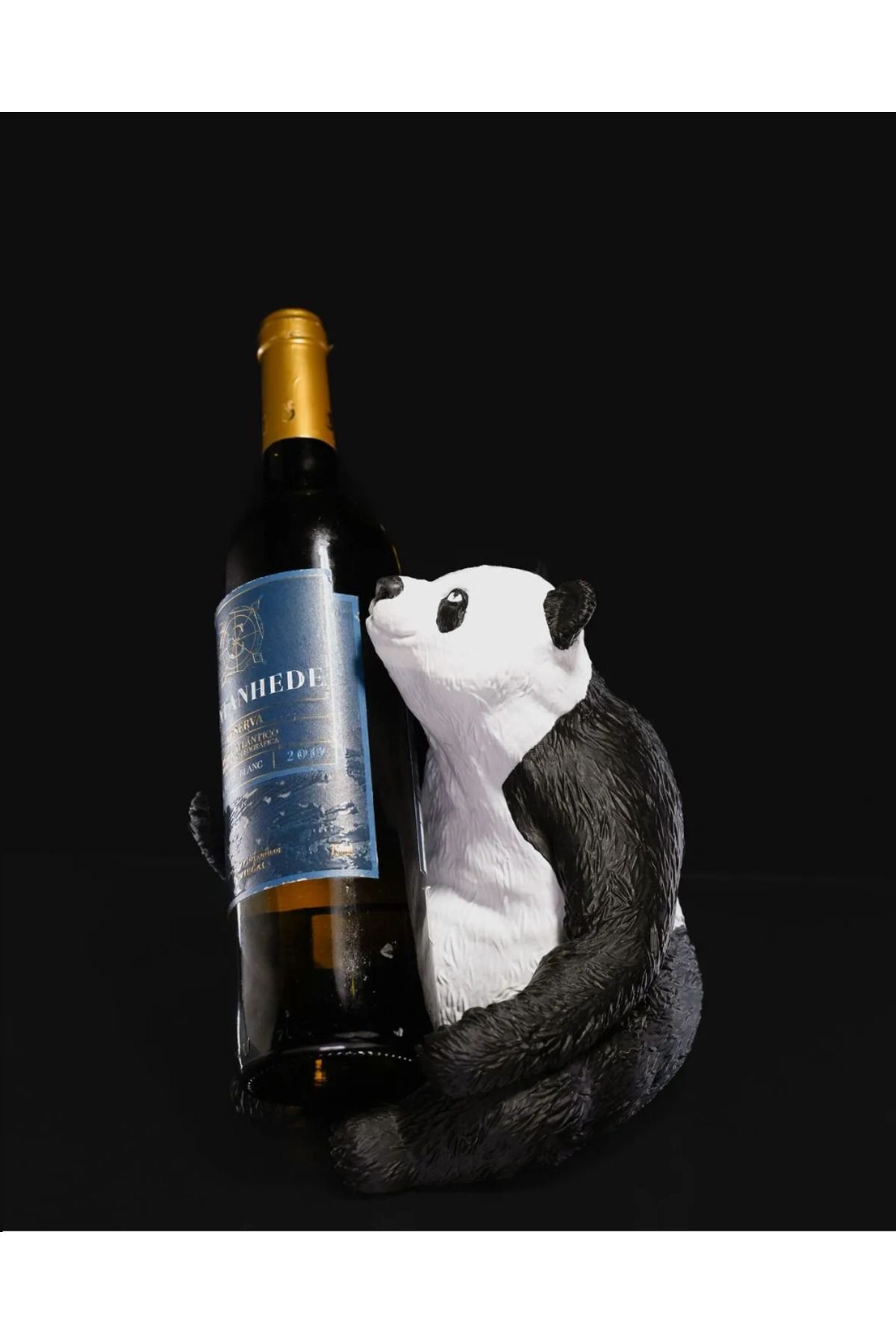 Bi'şeyler Sepeti Modern Dekoratif Panda Şarap Şişesi Yağdanlık Tutucu Şaraplık