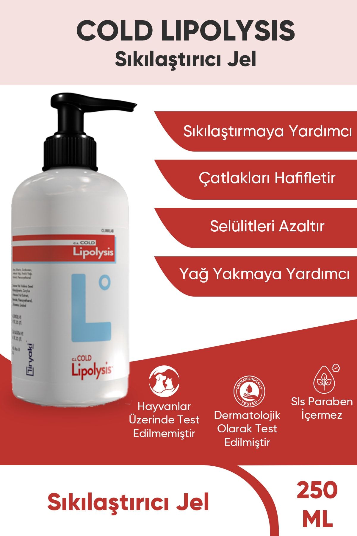 c.l. cold lipolysis Cold Lipolysis Bölgesel Selülit Ve Sıkılaştırıcı Jeli 250 ml