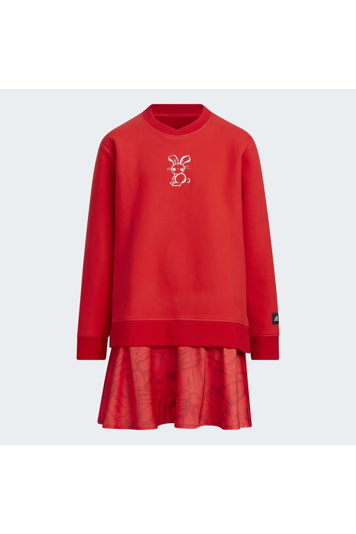 adidas Knit Çocuk Kırmızı Elbise (HZ0224)