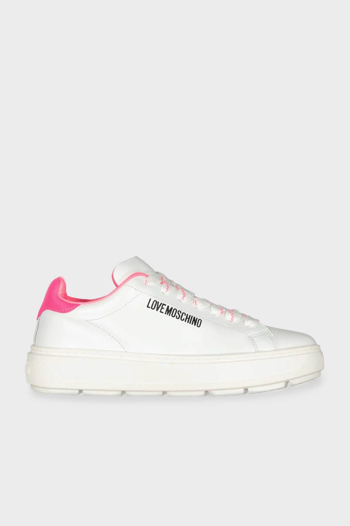Moschino Logolu Deri Sneaker Ayakkabı AYAKKABI JA15374G1GIA410A