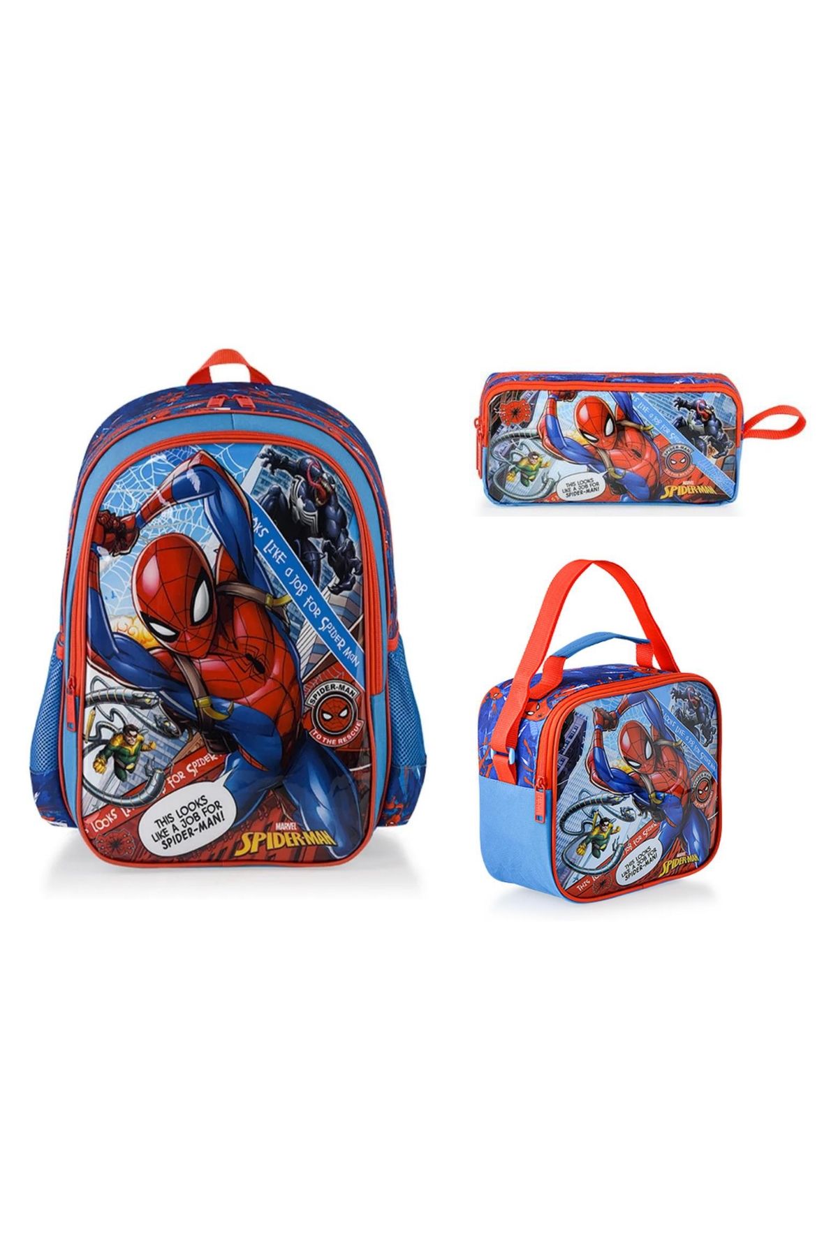 Spiderman Lisanslı İlkokul 3 lü Çanta Seti Hawk Savior