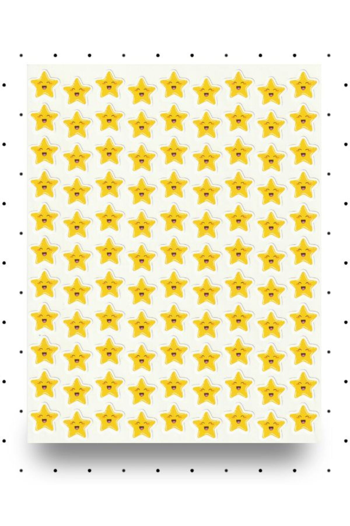 NUNUKİ Neşeli Yıldızlar Sticker Seti 1,5cm Öğretmen Yıldız Ödül Etiket Okul Başarı Çıkartma Nstı0054