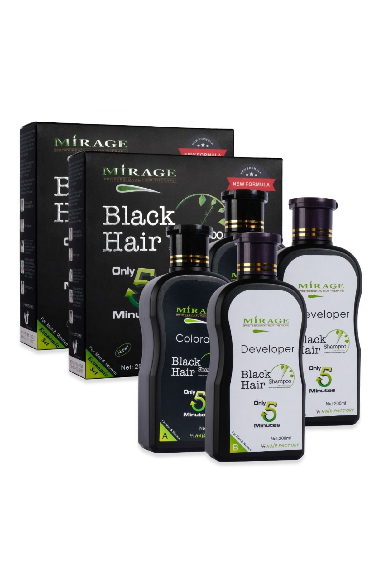 Mirage Black Hair Siyah Saç Şampuanı 2 Li Paket