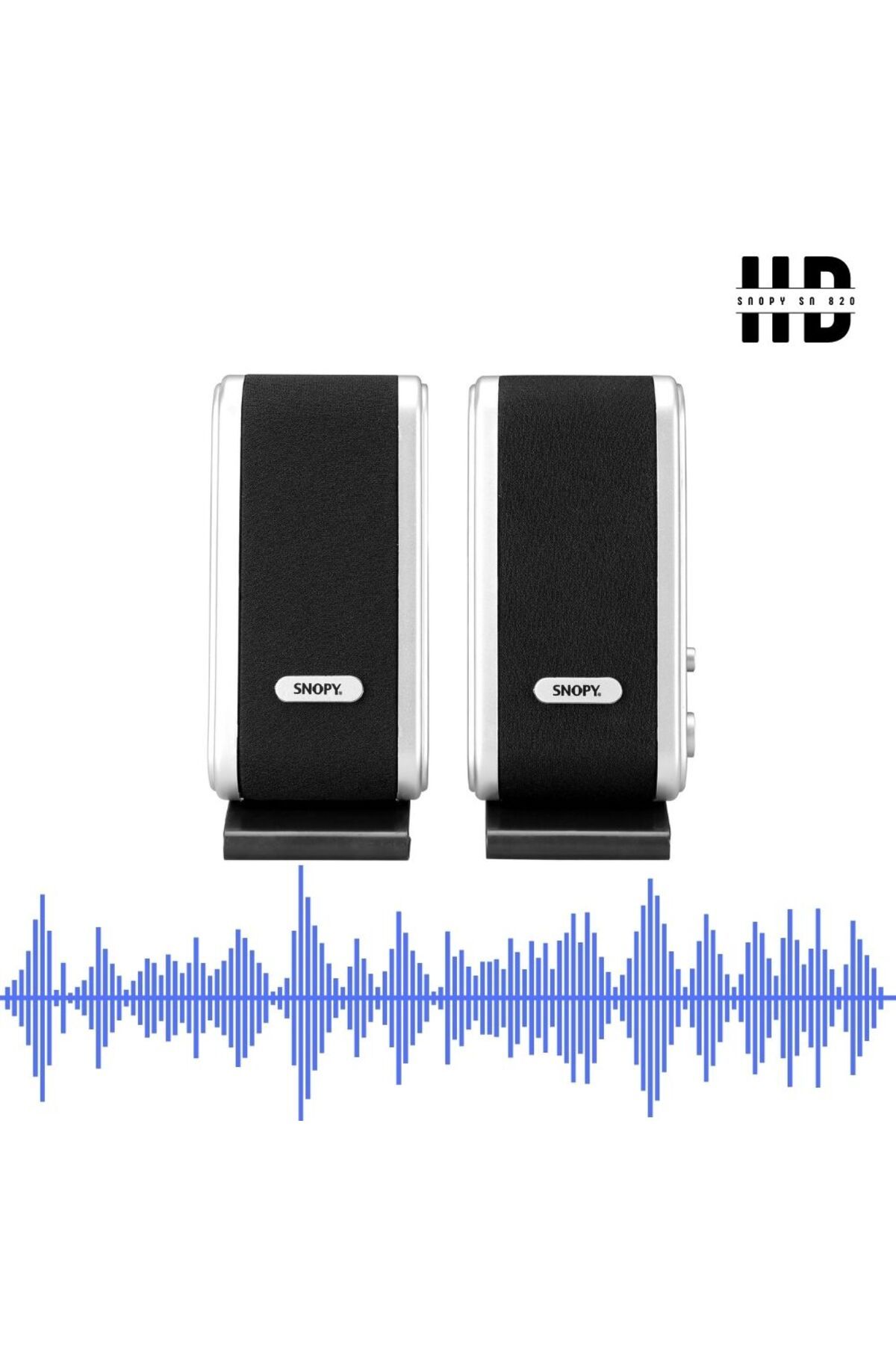 Snopy Sn-820 2.0 Siyah/gümüş Lcd Ince Tasarım Usb Speaker