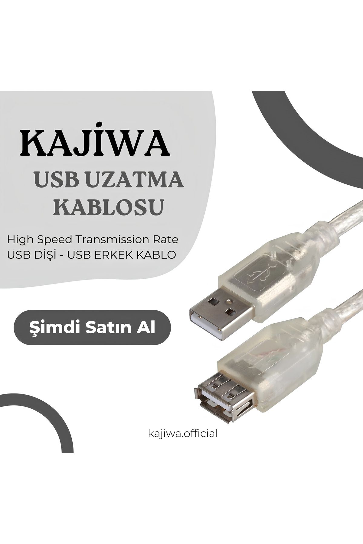 KAJİWA USB UZATMA KABLOSU 5 METRE