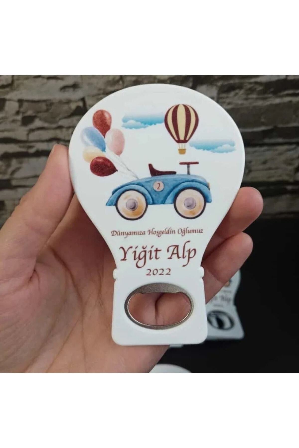 doğrukan 30 Adet Yenidoğan Açacak Magnet Hediyelik Arabalı Balonlu