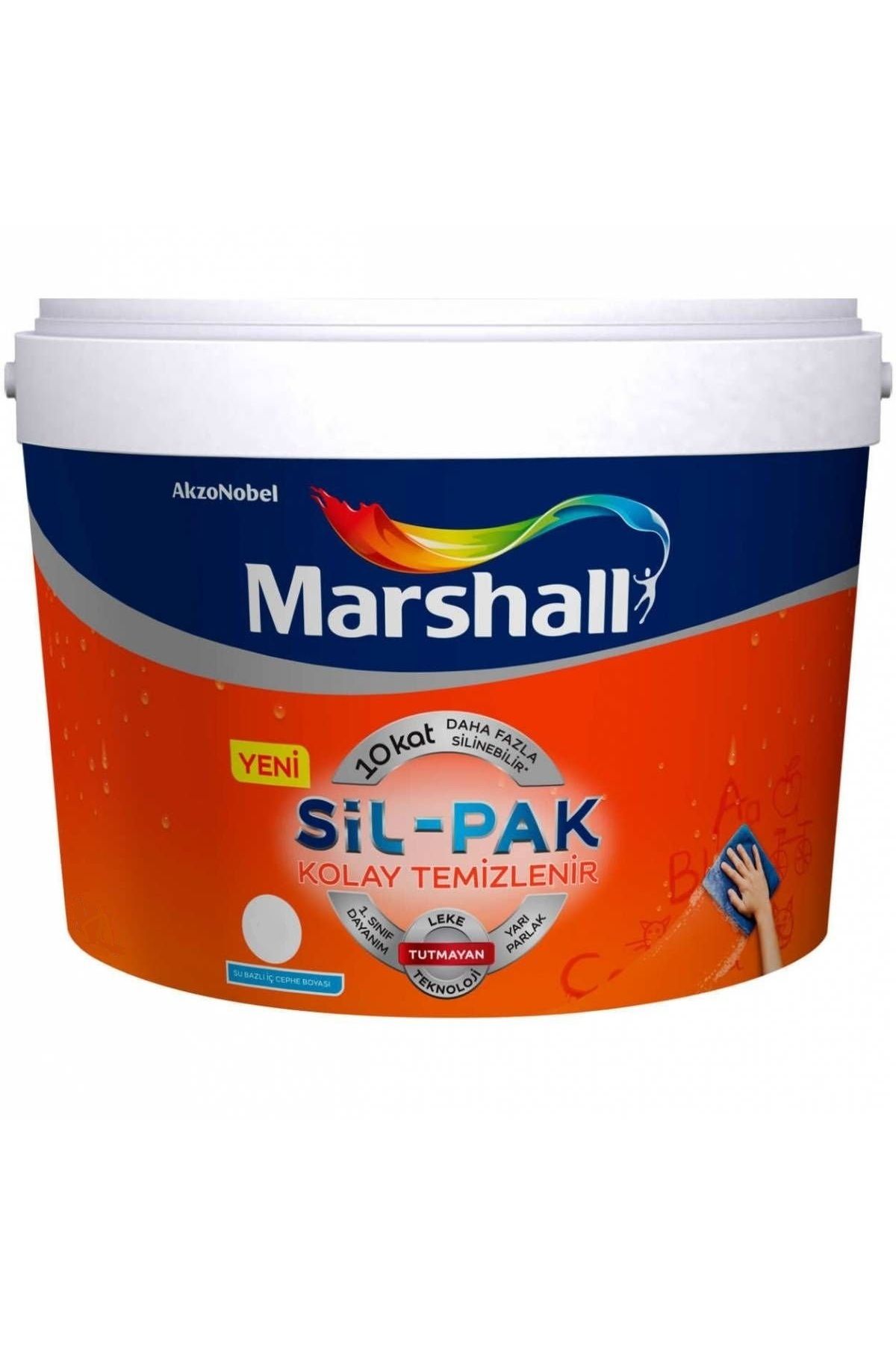 Marshall Sil-pak Leke Tutmaz Duvar Boyası 7.5 Lt Müge