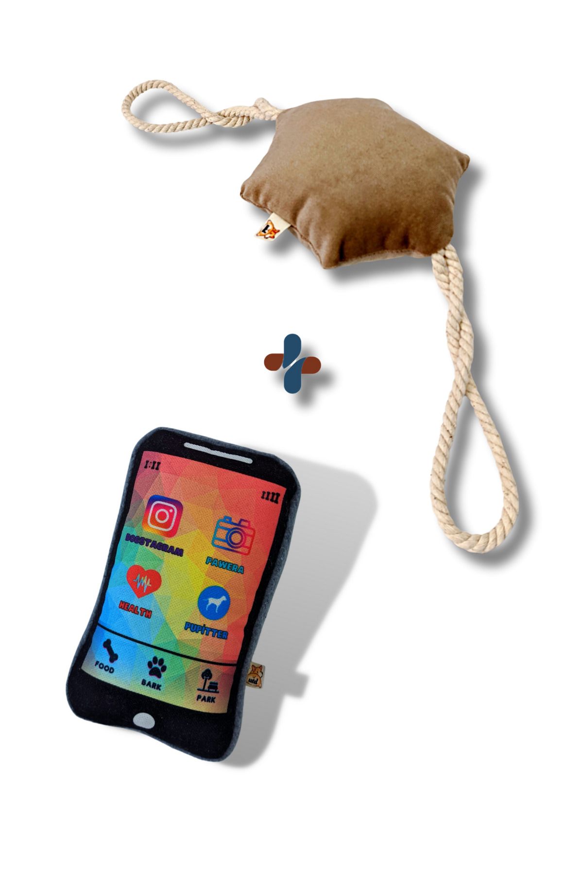 UTDpet Pawphone Sesli Cep Telefonu Köpek Oyuncağı + Hexie Çekiştirmeli Kemik Köpek Oyuncağı