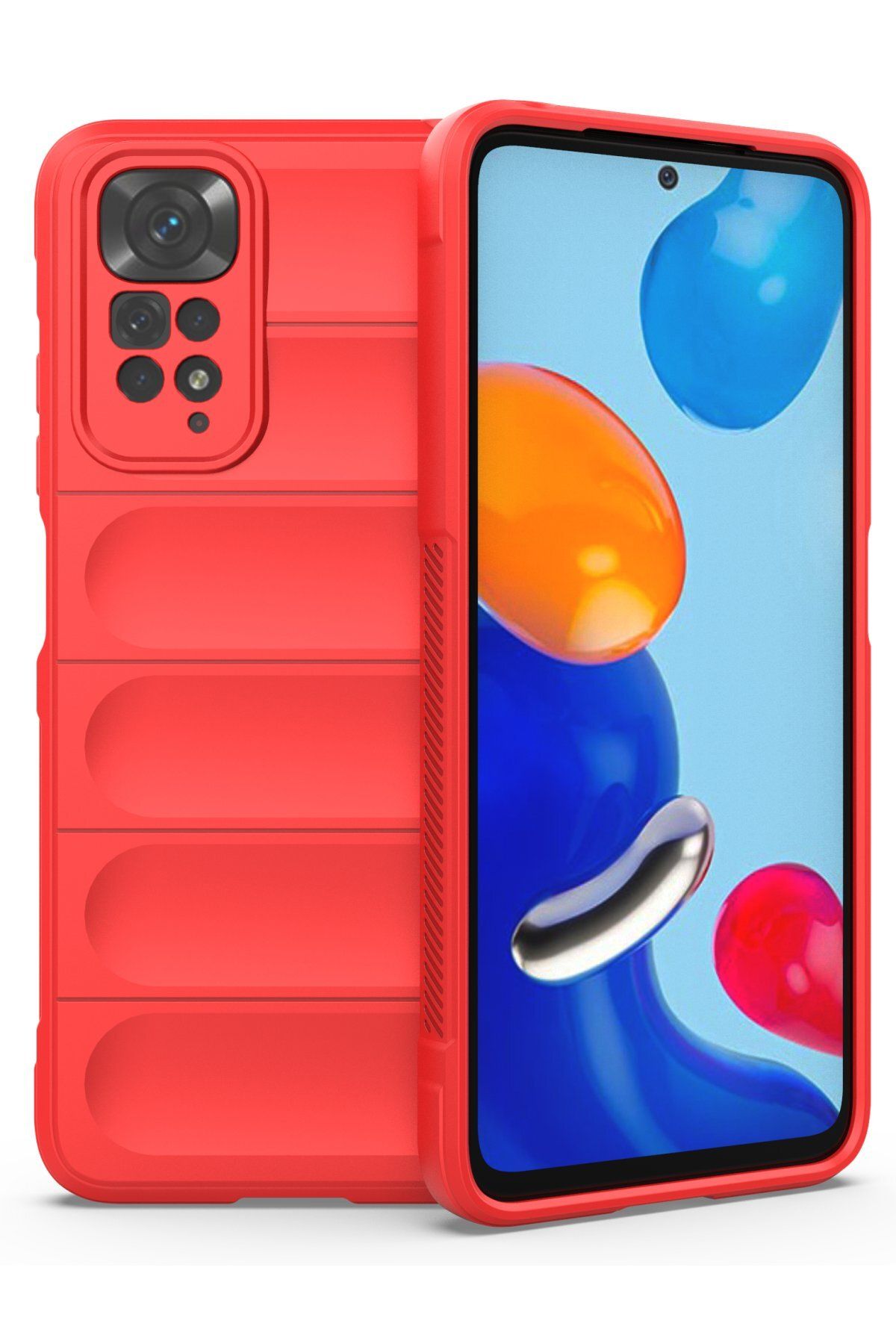 Xiaomi Redmi Note 11 / Redmi Note 11S Kılıf Optimum Silikon (kırmızı)