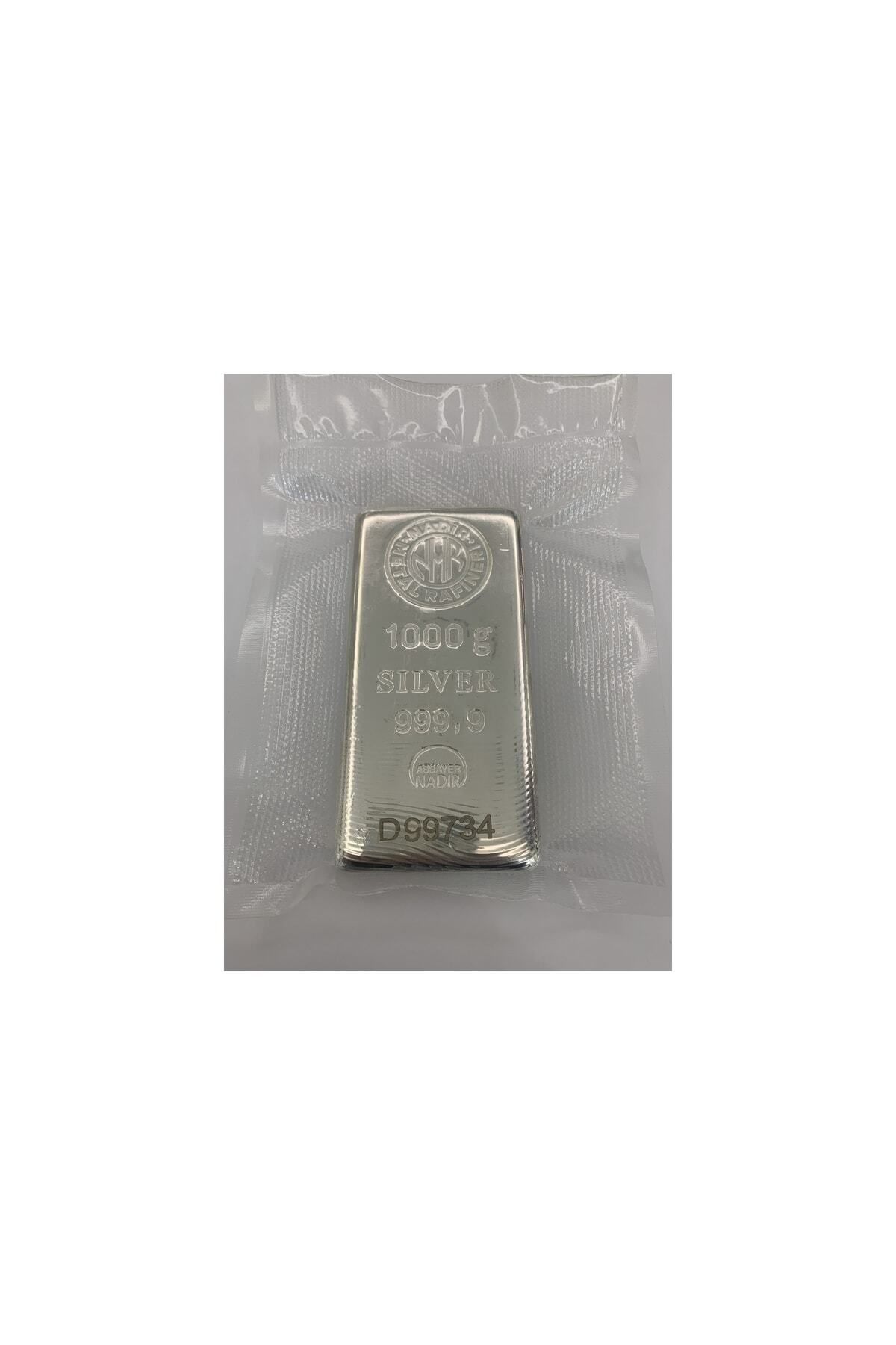 Nadir Gold Uluslararası Geçerli Sertifikalı Faturalı 1000 gram 999.9 Saf Külçe Gümüş