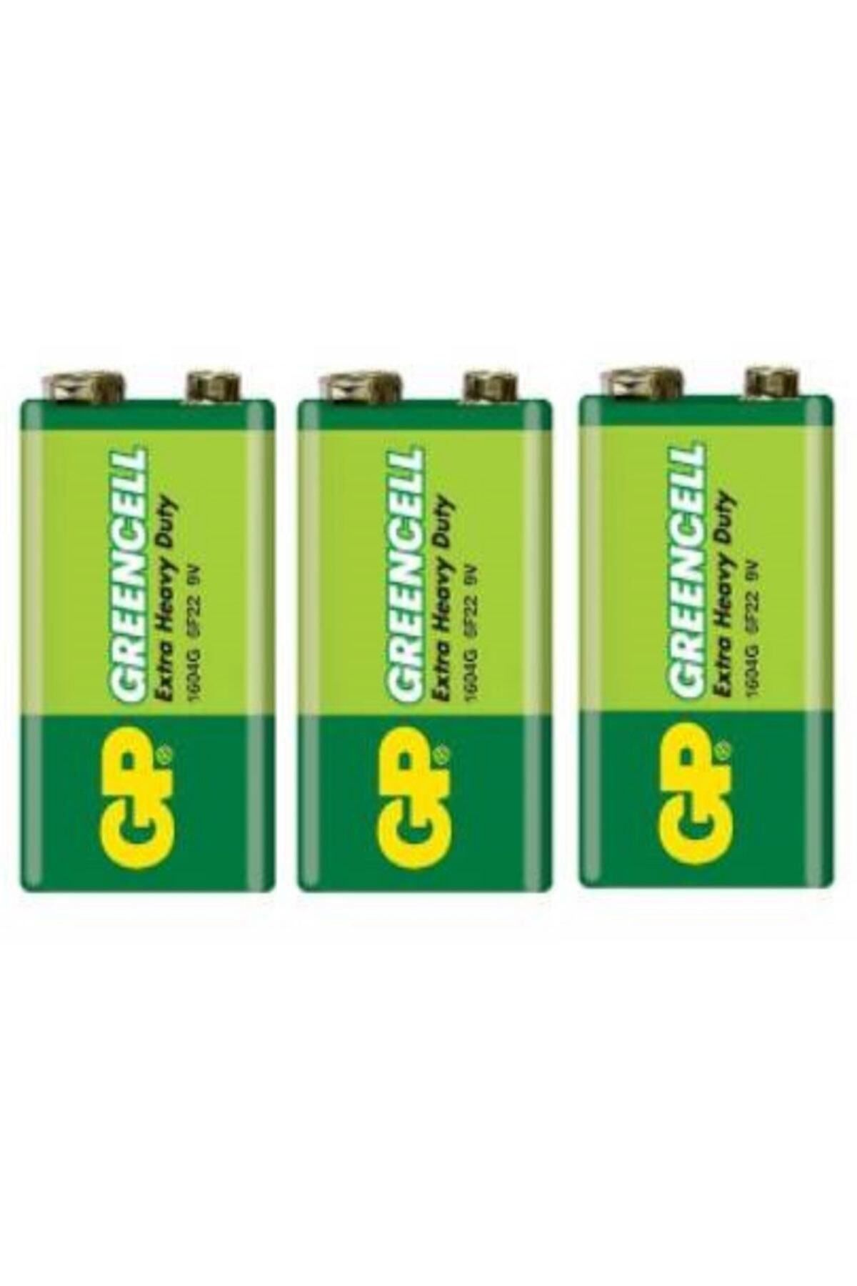 GP 3 Adet 1604g-b Greencell Extra Güçlü 9 Volt Pil (9VOLT ÇİFT BAŞLI PİL)