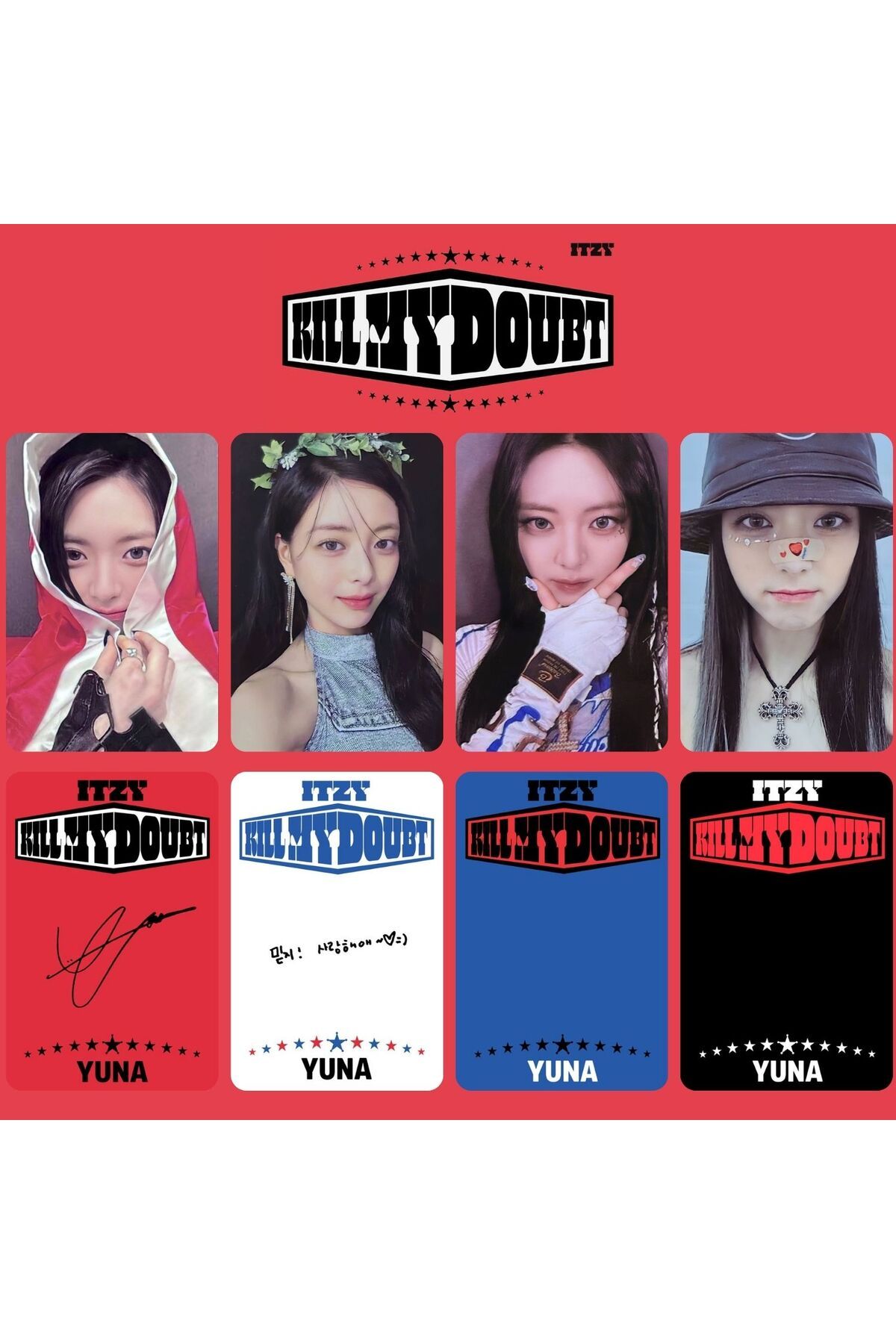 Kpop Dünyasi ITZY Yuna " Kill My Doubt '' PC Set.