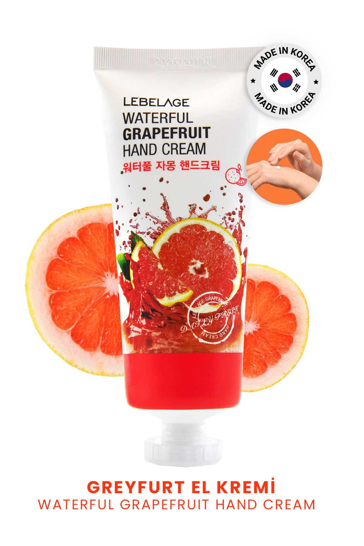 LEBELAGE Nemlendirici Greyfurt El Kremi Lebelage Grapefruit Hand Cream 100 ml Büyük Boy