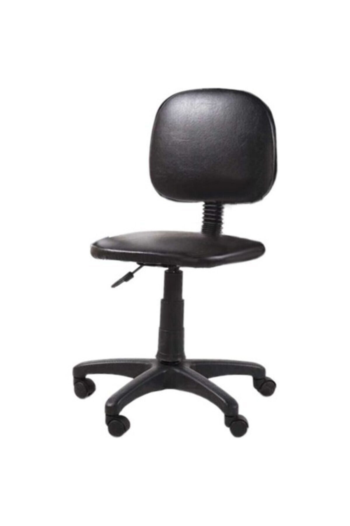 AYM Kolsuz Kumaş Döşeme Sekreter Bilgisayar Ofis Çalışma Sandalyesi Siyah