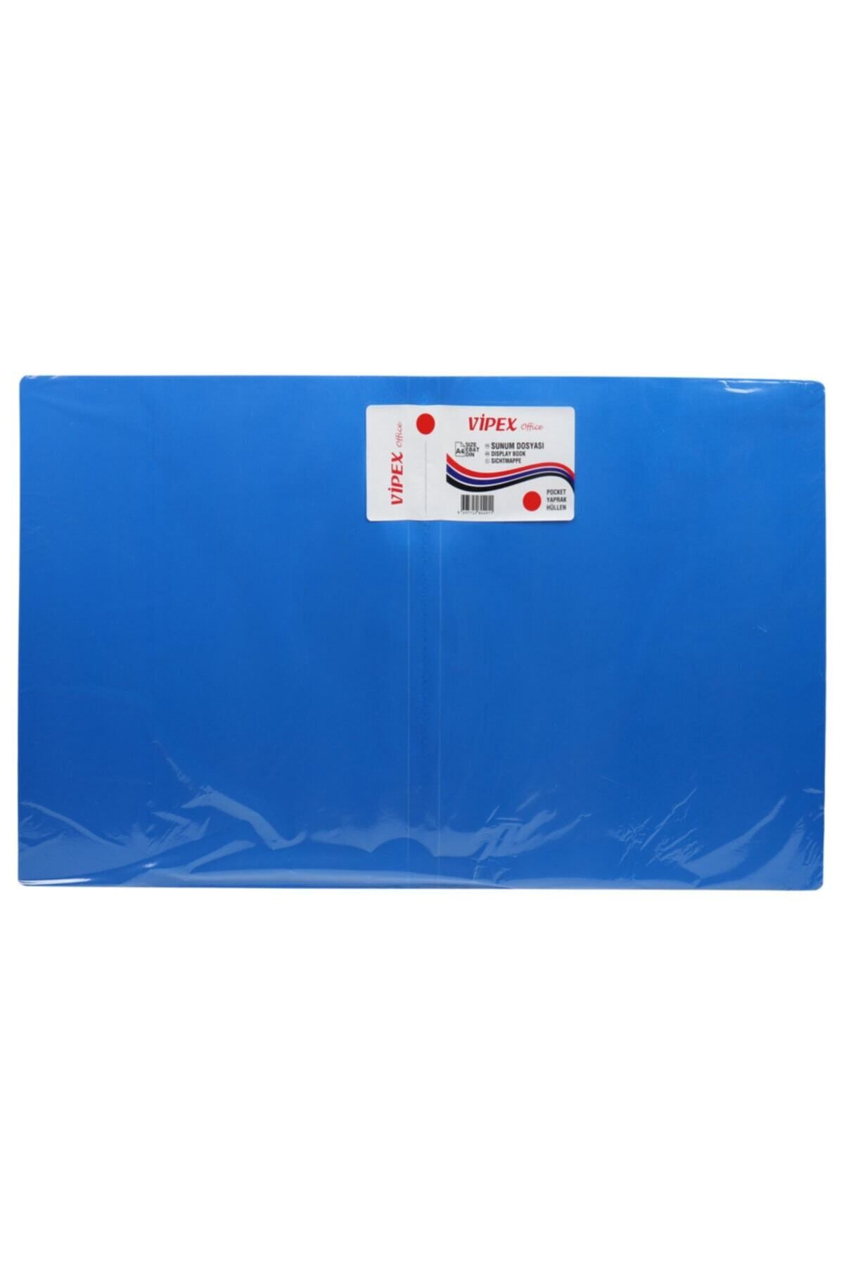 VİPEX 40'lı A4 Plastik Kapak Mavi Sunum Dosyası