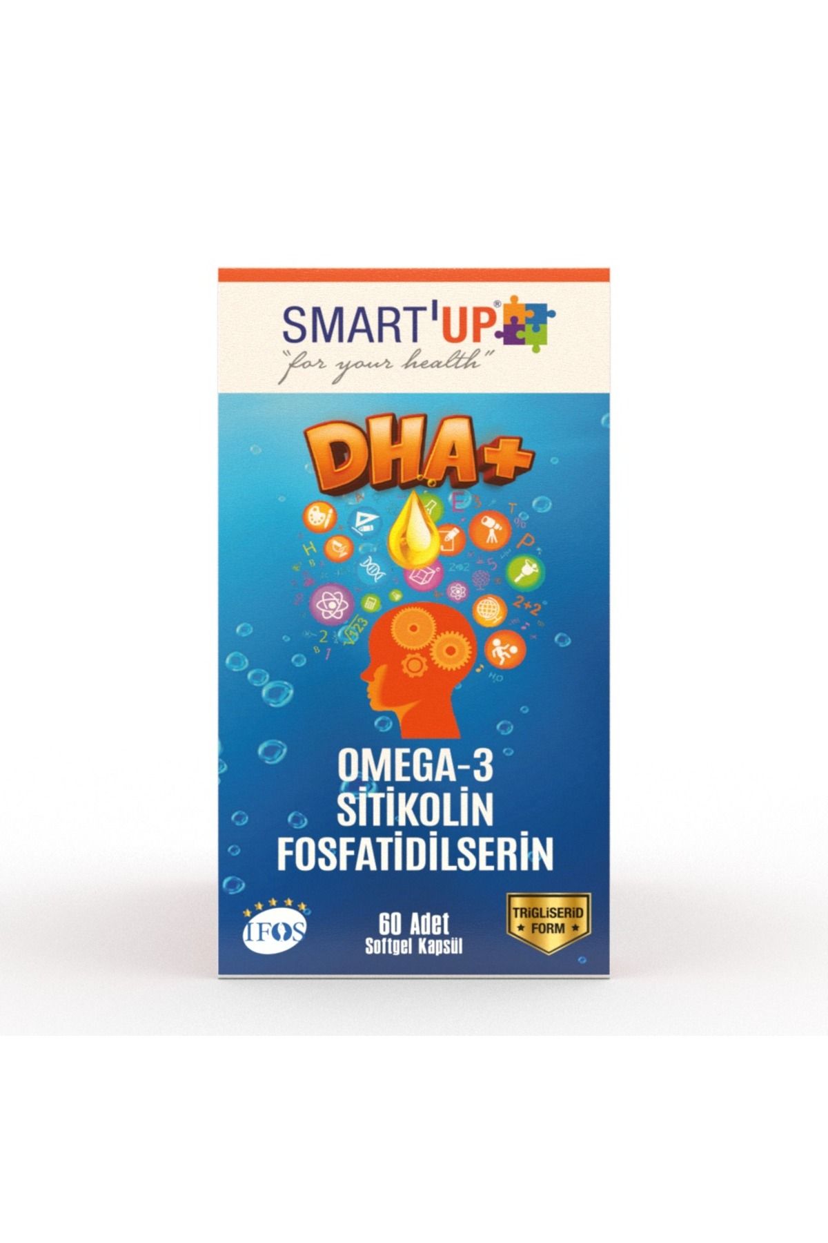 SMART UP Sitikolin Dha Omega 3 Ve Fosfatidilserin Iceren Balık Yağı B12 ( 60 Kapsül )