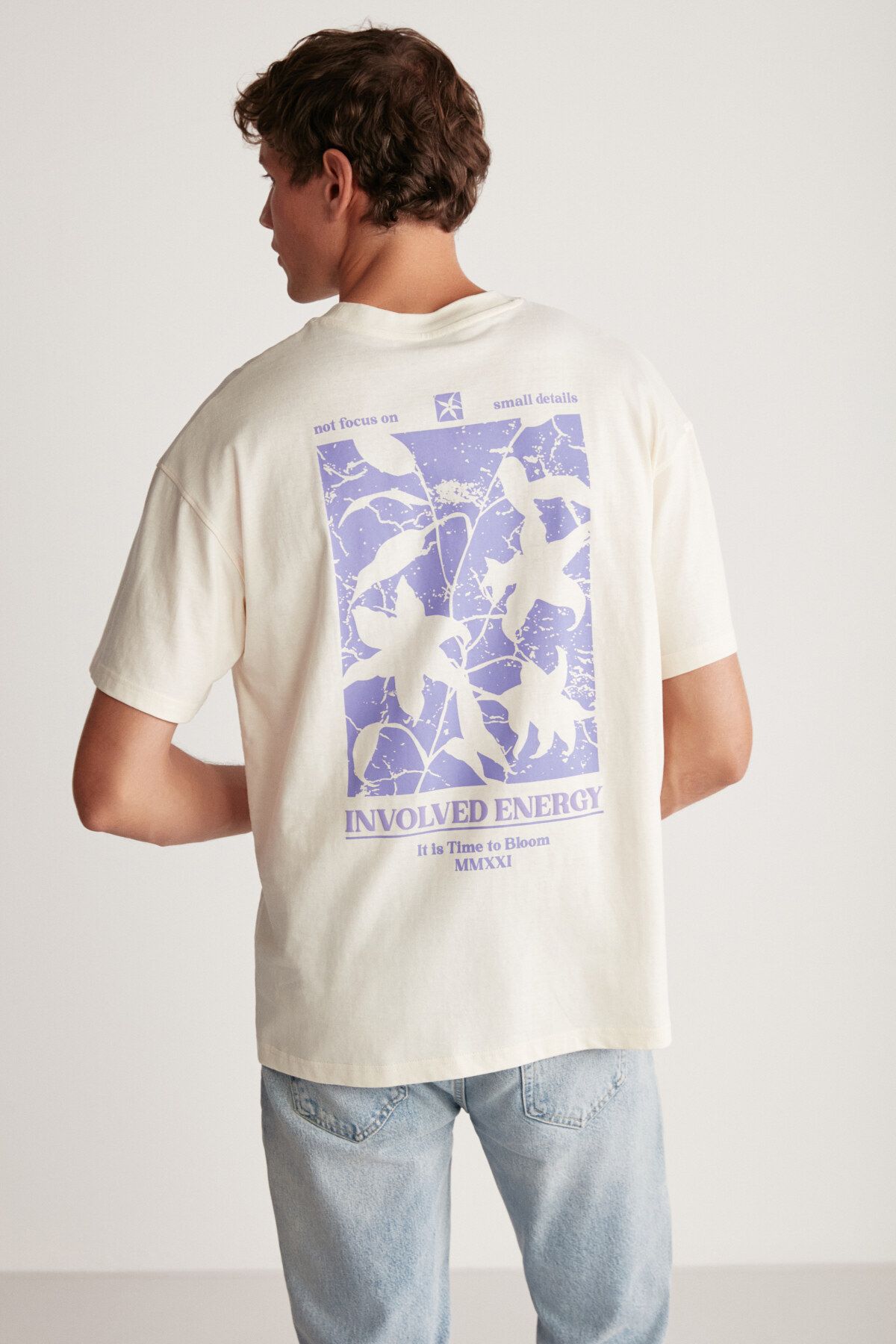 GRIMELANGE Quıncy Regular Vanilya Tekli T-shirt