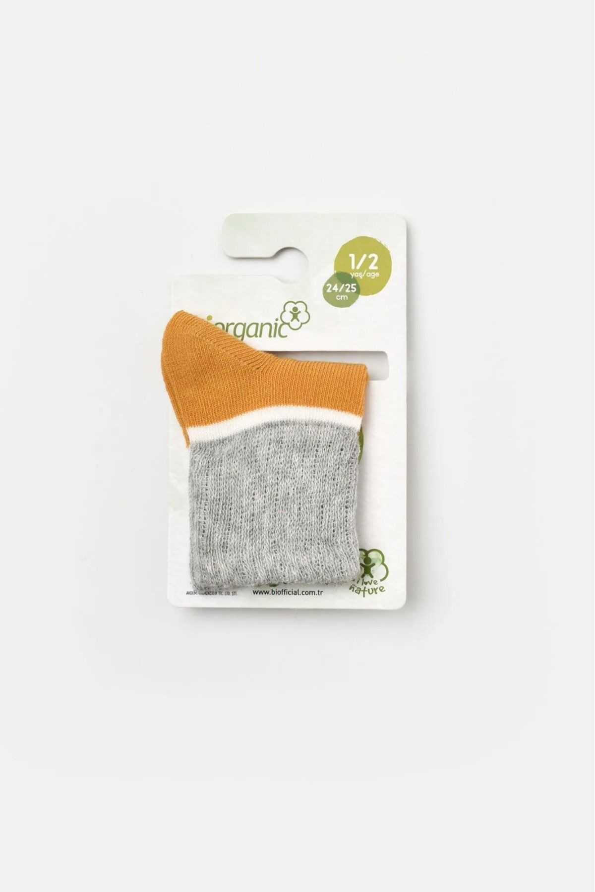Biorganic Kız Çocuk Organic Soket Çorap Turuncu