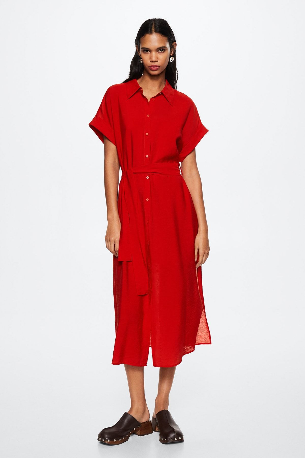 MANGO Kırmızı Kadın Elbise 37800460