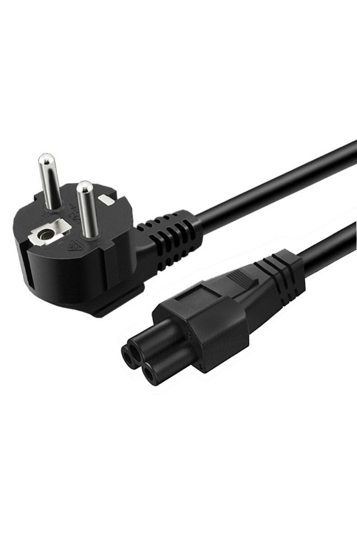 POPKONSOL Laptop Adaptör Güç Kablosu 1.2 Mt Yonca Başlık Power Kablo Notebook Şarj Adaptörü İçin